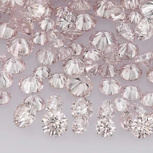 1pc Argyle Pink Diamonds 1.30mm 0.01ct Fancy Light Purple Pink Natural Untreated - Picture 1 of 10