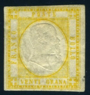 Italy Naples provinces 1861 20 grane MH Sas 23 CV $900 191224013 - Image 1 of 2