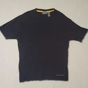 LEVIS SILVERTAB VTG Mens Shirt FITTED Black Short Sleeve White Stitching - Picture 1 of 12