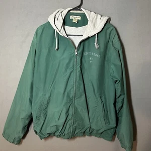 De Colección Eddie Bauer Forrada Cortavientos Sudadera con Capucha Adulto Lg Verde Chaqueta de Primavera - Imagen 1 de 11
