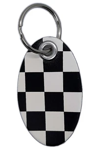 Leder Schlüsselanhänger schwarz-weiß -Mod - Lambretta- Roller - Retro Schlüsselanhänger - Bild 1 von 5