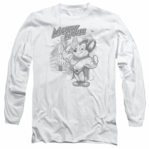 MIGHTY MOUSE PROTECT  Licensed Men's Long Sleeve Graphic Tee Shirt SM-3XL  - Picture 1 of 2
