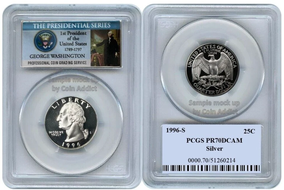1996 S Silver Washington Quarter 25C PCGS PR70DCAM - Image 1 of 1