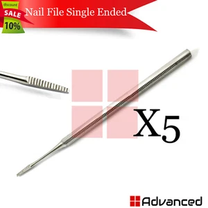 X5 Chiropody Black Nail File Single Ended Scaler Manicure Pedicure Hand Tools CE - Picture 1 of 3