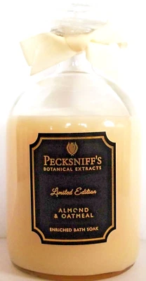Baño enriquecido PECKSNIFF'S ALMENDRA Y AVENA, botella de vidrio, 33,8 oz., NUEVO Foto 1 de 2