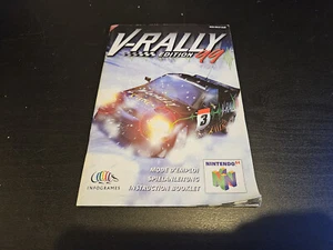 V-Rally 99 Edition Nintendo 64 Booklet Manual - Picture 1 of 1