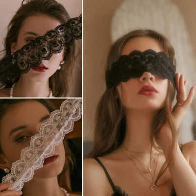 Lady Women Lace Mask Eye Face See-Through Eyemask Party Nightwear Gifts Acc - Image 1 of 4