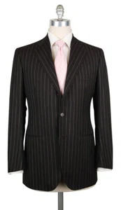 Cesare Attolini Dark Brown Striped Suit - 40/50 - (CA811173) - Picture 1 of 4