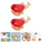 2 Pcs Small Fish Castanets Teaching Wood Toddler Kids Educational Toys