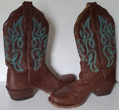 Botas occidentales Nocona para mujer L5024 de cuero bordado - talla 5,5 B - Usadas en excelente estado Foto 1 de 4