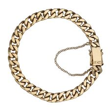9ct Gold Bracelet 28.01g Curb Plain 18.5cm - Fully Hallmarked
