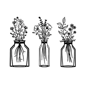 3 Pieces Metal Spring Flower Wall Décor Flower in Vase Metal Wall Sign Kitchen - Picture 1 of 8