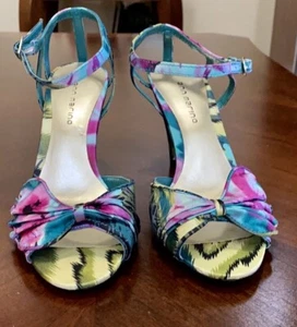 ann marino high heel floral shoes size 7.5 - Picture 1 of 8