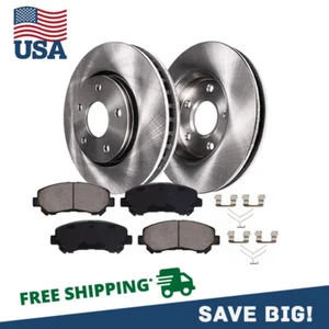Front Drilled Slotted Rotors + Ceramic Brake Pads For 2009 - 2016 Nissan Maxima - Picture 1 of 9