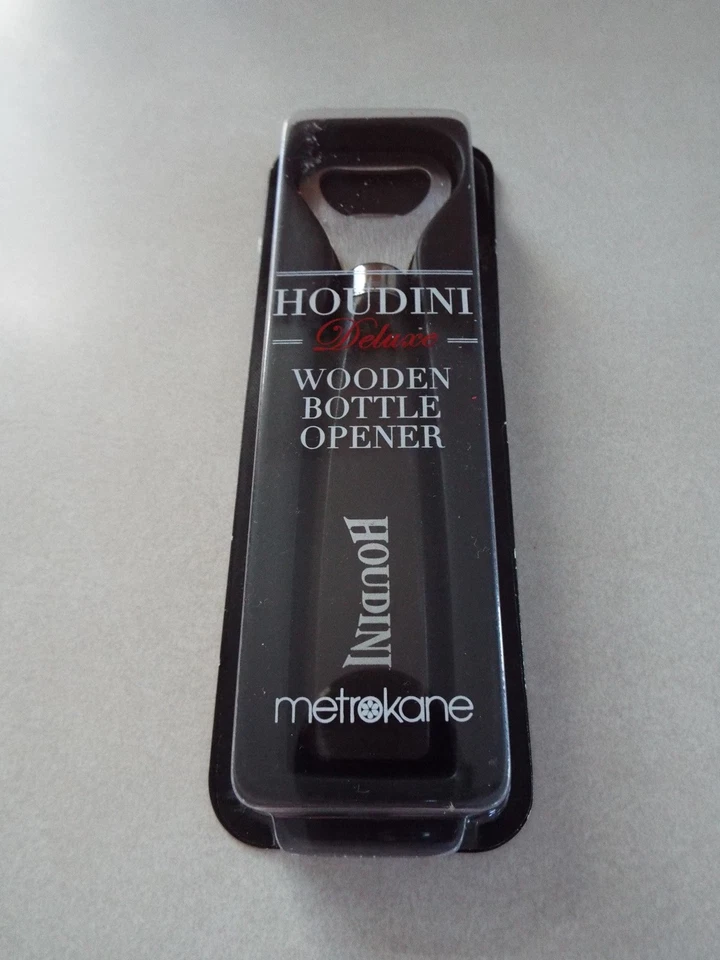 METROKANE Houdini Deluxe Wooden Handle Bottle Opener New - Image 1 of 1