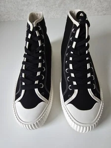 Paul Smith Happy Black &White Kibby High Top Canvas Trainers Shoes Size UK 8 NEW - Picture 1 of 8