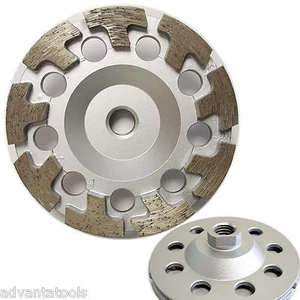 Rueda de taza de diamante premium de 4,5"" segmento T molienda concreto eje 5/8""-11 - Imagen 1 de 5