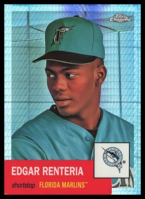 2022 Topps Chrome Platinum Anniversary #407 Edgar Renteria Marlins Refractor - Image 1 of 2