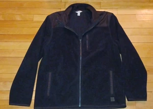 Men's Calvin Klein Fall Winter Fleece Jacket Coat Black Size XL - Picture 1 of 7