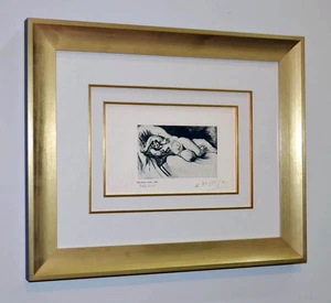 HENRI MATISSE Signed, Numbered RECLINING WOMAN Litho ART, COA UACC, Frame Plaque - Picture 1 of 13