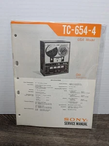 Sony TC-654-4 Reel to Reel manuale di servizio documenti originali riparazione vintage  - Foto 1 di 2