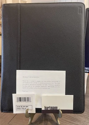Hartmann Executive Folio With Pad Black Leather - Image 1 of 4