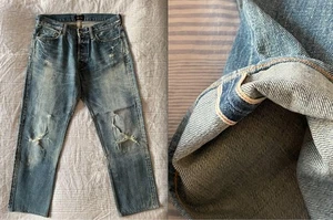 Chimala 30 Distressed Denim Jeans Japan Made Used JAPAN - Picture 1 of 19