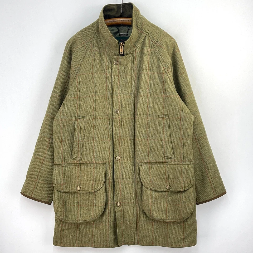 Chrysalis Tweed Coat Mens Large XL Green Hunting Shooting Sporting Field Jacket - Image 1 of 4