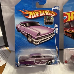 Hot Wheels Hot Auction ‘56 Merc #163 Purple Eng & ‘86 Ford Thunderbird Pro Stoc - Picture 1 of 8