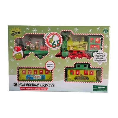 Dr Seuss Grinch Holiday Express 36 Pc Train Set 65th Anniversary Special Edition - Image 1 of 3