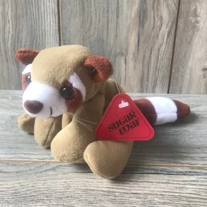 Peluche de mapache Pan de Azúcar 1995 de colección lindo peluche niños adorable ¡raro! "Con etiqueta 6""" - Imagen 1 de 8