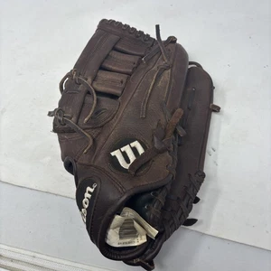 Wilson A950 12.5 Right Hand Throw Leather Baseball Glove Dark Brown. Read - Picture 1 of 19