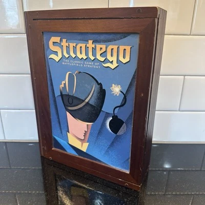 STRATEGO Vintage Game Collection COMPLETE!  Wooden Book Shelf Edition 2005 READ - Image 1 of 4