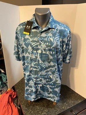 Camisa Polo Under Armour Playoff Para Hombre Azul Gris Globo de Aire L Mezcla de Poliéster Nueva con Etiquetas Foto 1 de 4