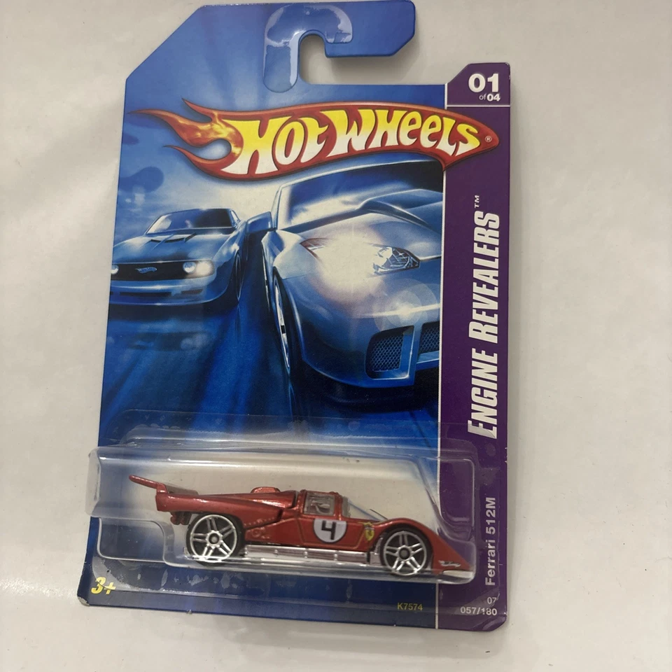 Hot Wheels 2006 Motor Revealers Ferrari 512M Coche Rojo 1:64 Foto 1 de 3