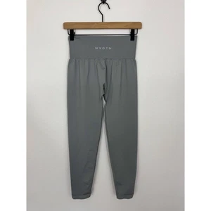 NVGTN Women’s Medium Seamless Scrunch Leggings Gray High Waist Gym Workout Yoga - Picture 1 of 5