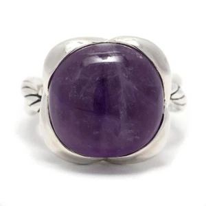 David Yurman 9.5 Carat Amethyst Infinity Ring, Sterling Silver, Ring, Large - Picture 1 of 8