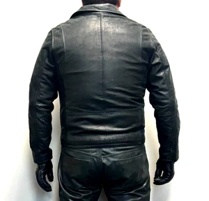 Levi's Genuine Leather Black Bomber Jacket Size M - Picture 1 of 10