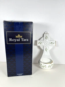 Royal Tara Bone China Cruz Celta Fuente de Agua Bendita Trébol Irlandés Galway Irlanda - Imagen 1 de 8