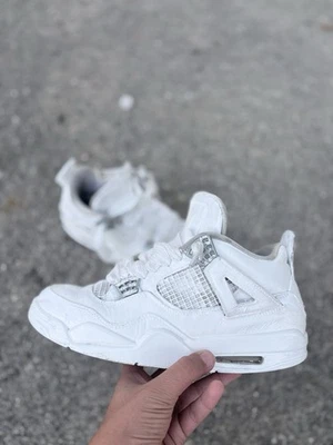 Talla 9.5-Jordan 4 Retro Mid Pure Money REPINTADO REVISA ÚLTIMA PÁGINA PARA ANTES DE LA FOTO Foto 1 de 4