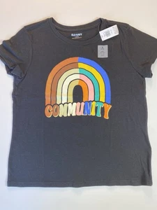 Old Navy Kids Size Large (10-12) Community ~ Short Sleeve Tee T-Shirt - Picture 1 of 3