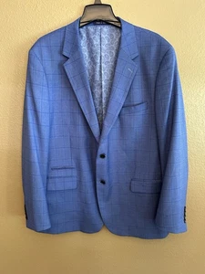 Chaqueta Blazer Alan River Para Hombre 46R Azul Cuadros Ventana Abrigo Deportivo - Imagen 1 de 17