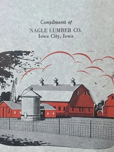 VTG Iowa City Nagle Lumber Advertising Farm Accounting Record Book Keystone - Picture 1 of 18