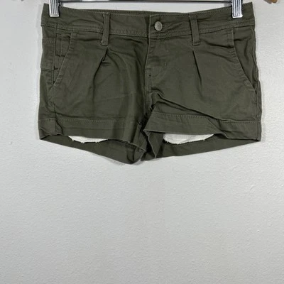 American Rag Cie Micro Shorts Womens 0 Olive Hot Shortie Summer 2000 Y2K - Image 1 of 4