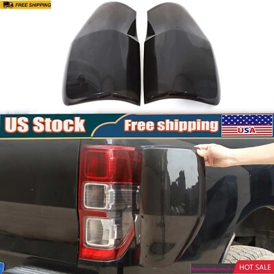 Cubierta de moldura de luz trasera exterior de coche ABS ennegrecido ahumado para Ford Ranger 2015-2022 Foto 1 de 4