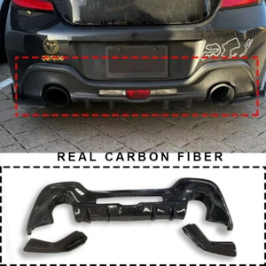 Carbon Fiber Rear Lip Diffuser with Wrap Angle for Toyota GR86/Subaru BRZ 22+ E - Picture 1 of 12