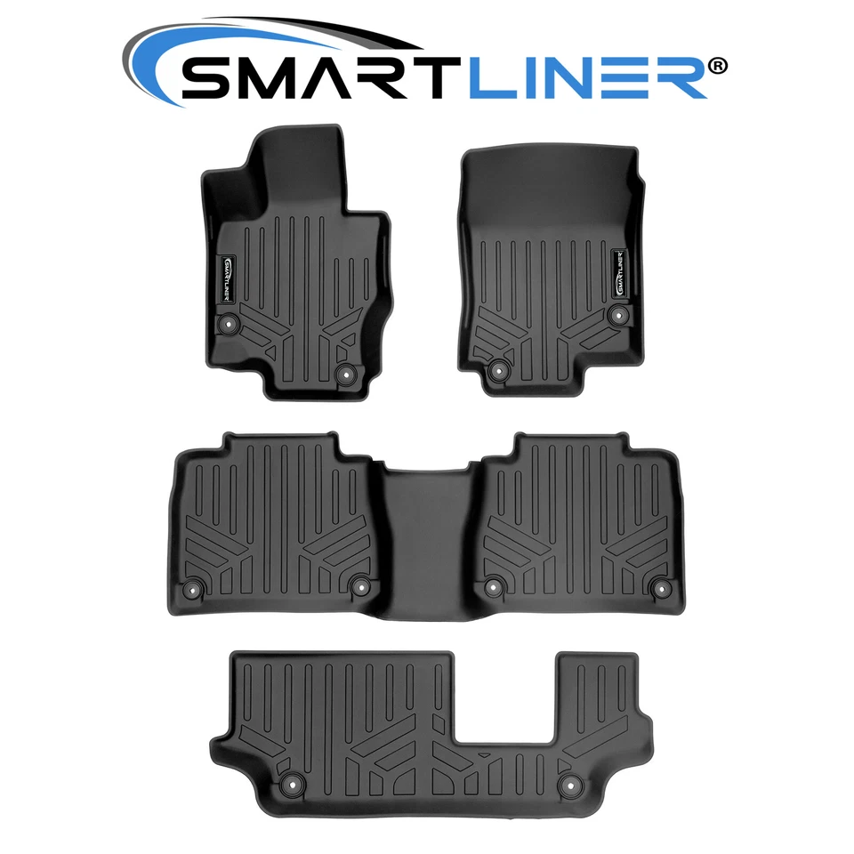 SMARTLINER 3 Row Floor Mats TPE 2020-2021 Mercedes GLE-Class 7/8 Passenger Foto 1 de 4