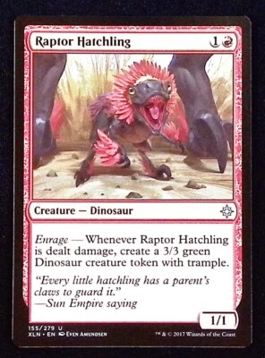 Raptor Hatchling Magic the Gathering Creature Dinosaur Uncommon Ixalan - Image 1 of 2