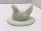 Antique Milk Glass SMALL HEN ON NEST Chicken Lid Top Only