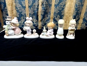 Precious Moments Various Styles/Years Figurines Mixed Lot Of 5 Total W/Box - Picture 1 of 15